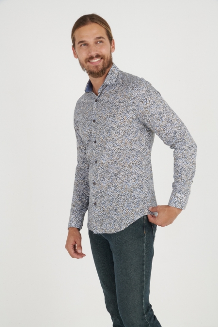 Chemise casual boutons bois Aron