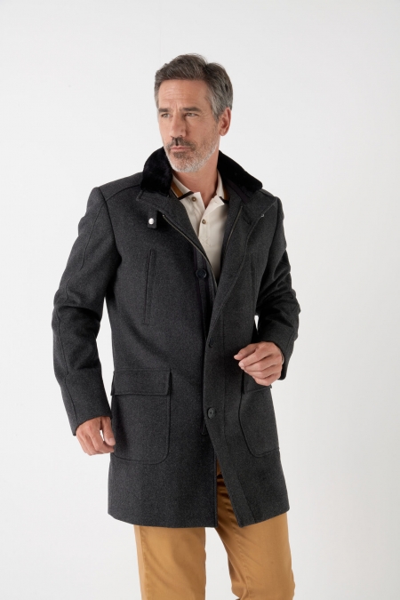 Manteau zippé pour homme