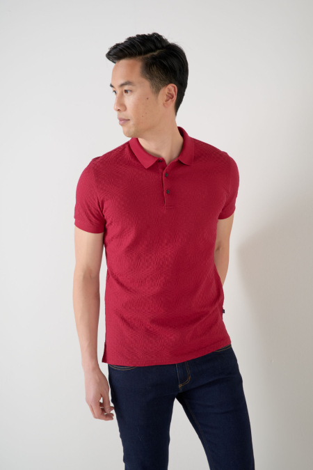 polo rouge homme